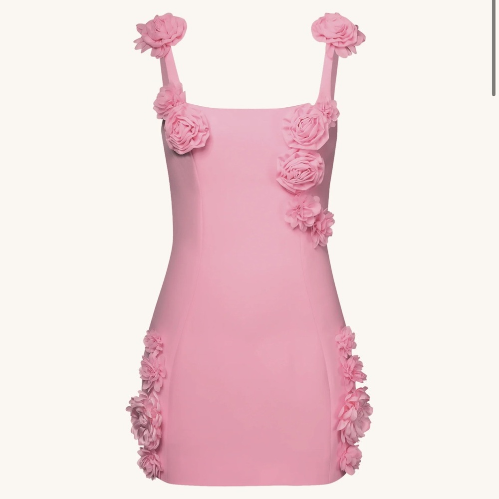 Pink Floral Embellished Dress